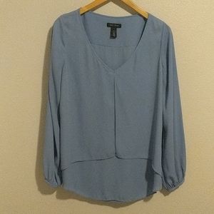 WHBM sky blue blouse